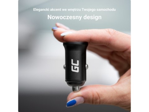 Ładowarka samochodowa GC PowerRide Nano36 36W 6A 2x USB-A Green Cell Ładowarka samochodowa GC PowerRide Nano36 36W 6A 2x USB-A Green Cell
