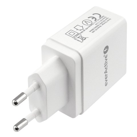 Ładowarka sieciowa 3x USB 3,4A Iq smart charging Biała EverActive Ładowarka sieciowa 3x USB 3,4A Iq smart charging Biała EverActive