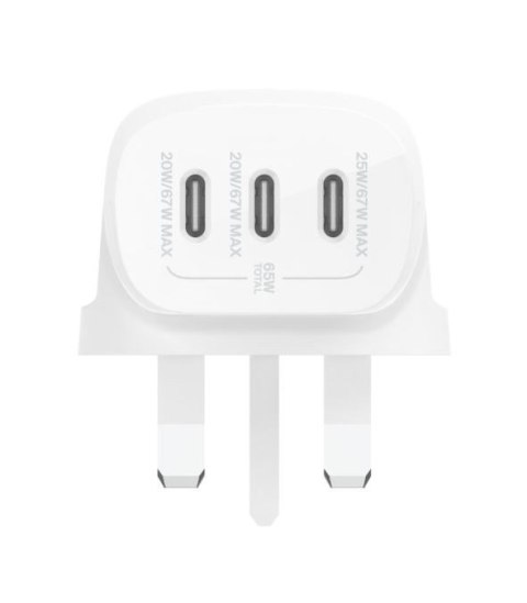 Ładowarka BOOSTCHARGE 67W USB-Cx3 PPS biała Belkin Ładowarka BOOSTCHARGE 67W USB-Cx3 PPS biała Belkin