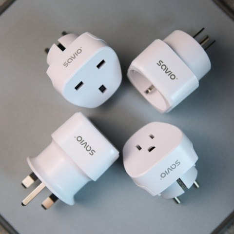 Adapter podróżny, gniazdo EU - wtyk UK AP-04 Savio