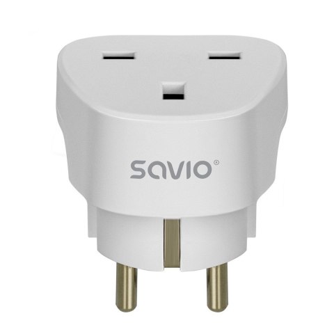 Adapter podróżny, gniazdo UK wtyk EU AP-02 Savio