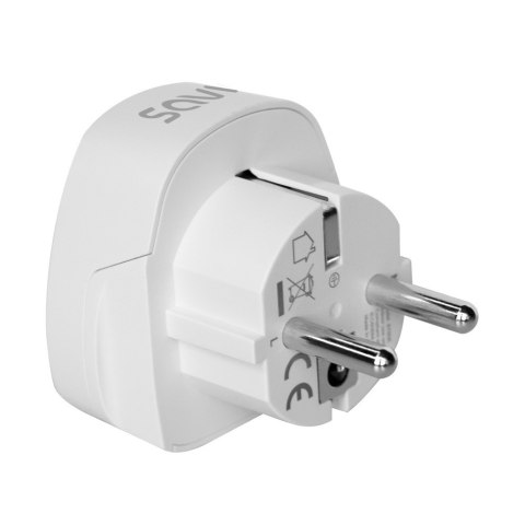 Adapter podróżny, gniazdo UK wtyk EU AP-02 Savio