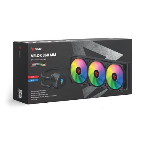 Chłodzenie wodne CPU ARGB VELOX 360mm Savio