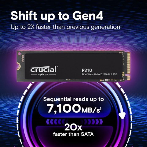 Dysk SSD P310 1TB M.2 NVMe PCIe 4.0 2280 7100/6000 Crucial Dysk SSD P310 1TB M.2 NVMe PCIe 4.0 2280 7100/6000 Crucial