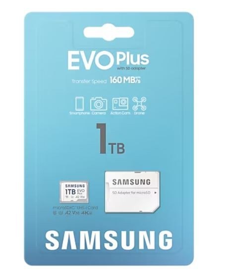 Karta microSD EVO Plus MB-MC1T0SA/EU + Adapter Samsung Karta microSD EVO Plus MB-MC1T0SA/EU + Adapter Samsung