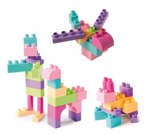 Klocki 50 elementów Kids Blocks różowe Wader