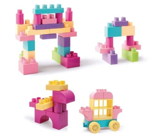 Klocki 50 elementów Kids Blocks różowe Wader