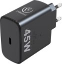 Zasilacz PD45W USB-C uniwersalny do notebooków, smartphonów, tabletów, power banków i innych urządzeń z gniazdem zasilającym USB Rebeltec