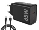 Zasilacz PD65W USB-C uniwersalny do notebooków, smartfonów, tabletów, power banków oraz innych urządzeń z gniazdem zasilającym U Rebeltec