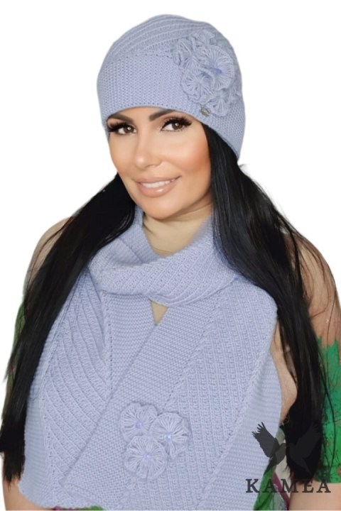 EMMA-KOMPLET damski zimowy zdobiony kolor wrzosu - Kamea EMMA-KOMPLET damski zimowy zdobiony kolor wrzosu - Kamea
