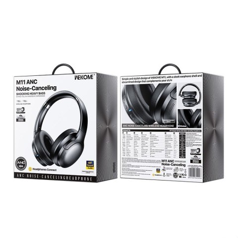 Bezprzewodowe słuchawki nauszne Bluetooth V5.3 ANC (Białe) WEKOME