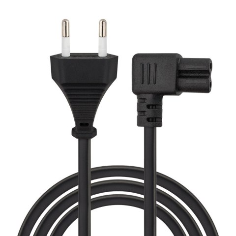 Kabel zasilający 2pin, C7 kątowy 5m, CL-186 Savio
