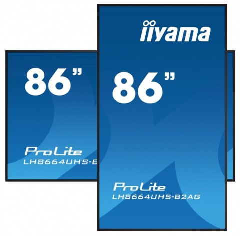 Monitor 86 cali LH8664UHS-B2AG,24/7,IPS,ANDROID.11,4K,3xHDMI,RJ45, 2xUSB,WiFi IIYAMA