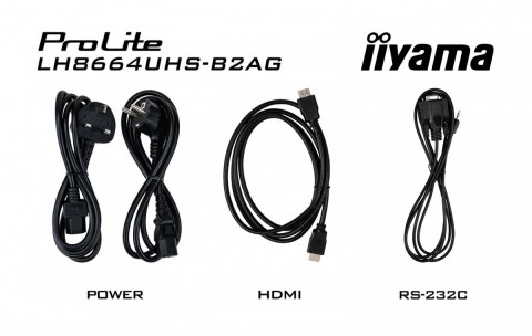 Monitor 86 cali LH8664UHS-B2AG,24/7,IPS,ANDROID.11,4K,3xHDMI,RJ45, 2xUSB,WiFi IIYAMA