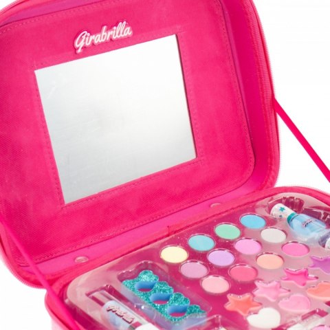 Walizka Make Up Girabrilla różowa ze złotym Nice Walizka Make Up Girabrilla różowa ze złotym Nice