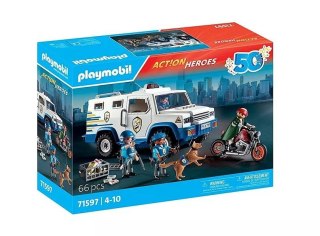 Zestaw z figurkami Action Heroes 71597 Transporter pieniędzy Playmobil