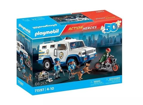 Zestaw z figurkami Action Heroes 71597 Transporter pieniędzy Playmobil