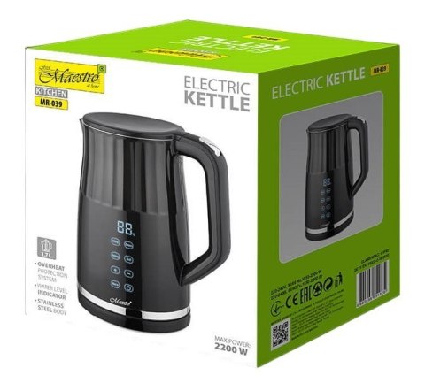 Czajnik elektryczny z regulacją temperatury 1,7l 2200W MR-039 Feel-Maestro Czajnik elektryczny z regulacją temperatury 1,7l 2200W MR-039 Feel-Maestro
