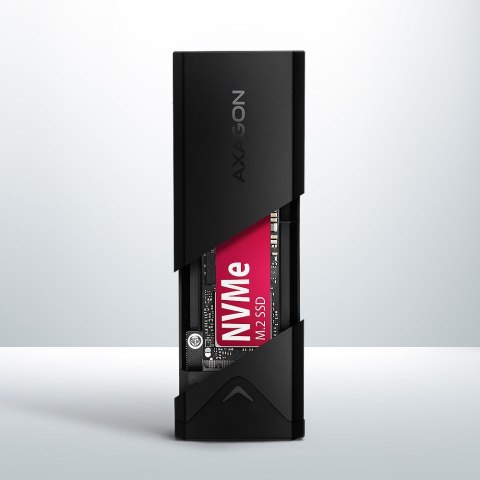 EEM2-UB2 Obudowa zewnętrzna aluminiowa, USB-C 3.2 Gen 2 - M.2 NVMe SSD, długość 42 do 80 mm Czarna AXAGON