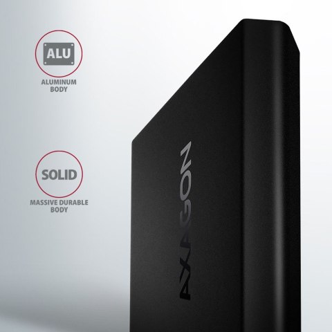 EEM2-UB2 Obudowa zewnętrzna aluminiowa, USB-C 3.2 Gen 2 - M.2 NVMe SSD, długość 42 do 80 mm Czarna AXAGON
