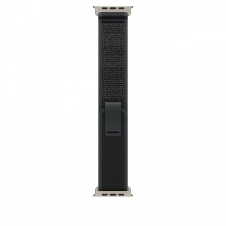 Opaska Trail w kolorze czarnym do koperty 49 mm - rozmiar S/M - elementy z tytanu w kolorze naturalnym