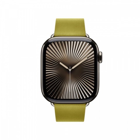 Pasek w kolorze zieleni Chartreuse z klamrą nowoczesną do koperty 42 mm - rozmiar L