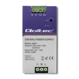 Zasilacz na szynę DIN | 240W | 24V | 10A Qoltec