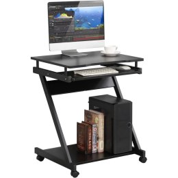 Biurko komputerowe 590x370 mobilne z półką Techly