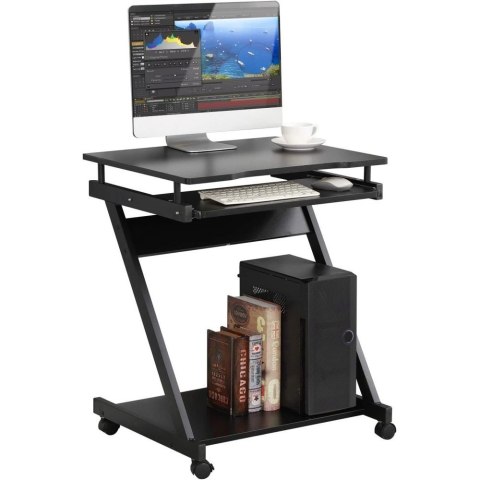 Biurko komputerowe 590x370 mobilne z półką Techly Biurko komputerowe 590x370 mobilne z półką Techly