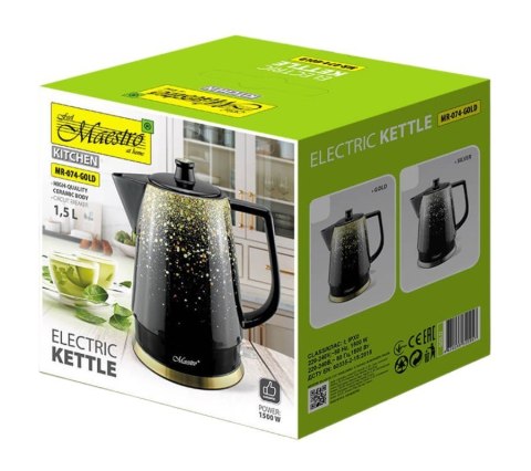 Ceramiczny czajnik elektryczny 1,5l 1500W MR-074-GOLD Feel-Maestro Ceramiczny czajnik elektryczny 1,5l 1500W MR-074-GOLD Feel-Maestro