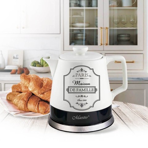 Ceramiczny czajnik elektryczny "PARIS MAISON" 1,0l 1200W MR-072 Feel-Maestro Ceramiczny czajnik elektryczny "PARIS MAISON" 1,0l 1200W MR-072 Feel-Maestro