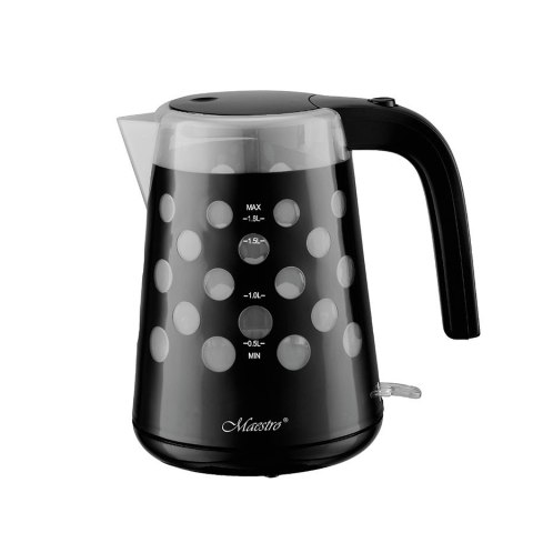 Czajnik elektryczny 1,7l 2200W "KROPKI" MR-045-BLACK Feel-Maestro Czajnik elektryczny 1,7l 2200W "KROPKI" MR-045-BLACK Feel-Maestro