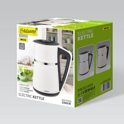 Czajnik elektryczny 1,7l 2200W MR-030-WHITE Feel-Maestro Czajnik elektryczny 1,7l 2200W MR-030-WHITE Feel-Maestro