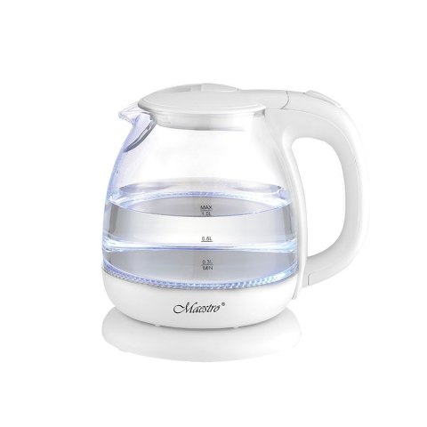 Czajnik elektryczny szklany 1l 1100W MR-055-WHITE Feel-Maestro Czajnik elektryczny szklany 1l 1100W MR-055-WHITE Feel-Maestro