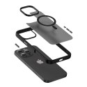 Etui z MagSafe Hybrid Frost MAG Cover do iPhone 16 (czarny) CRONG