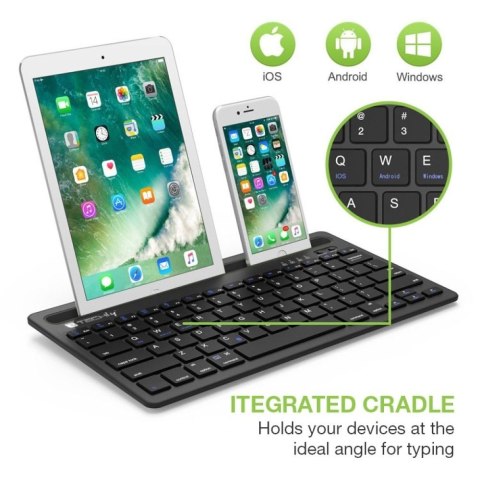 Klawiatura Bluetooth z podstawką na tablet i telefon Techly Klawiatura Bluetooth z podstawką na tablet i telefon Techly