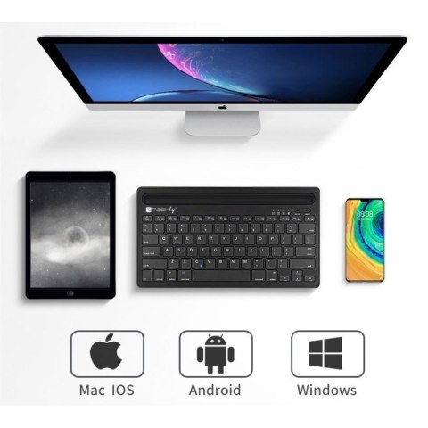 Klawiatura Bluetooth z podstawką na tablet i telefon Techly Klawiatura Bluetooth z podstawką na tablet i telefon Techly