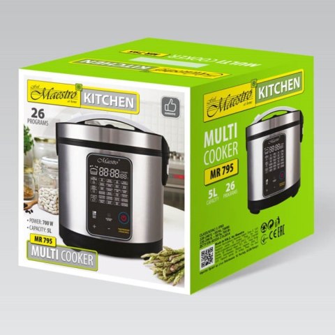 Multicooker 5l, 26 programów, 700W MR-795 Feel-Maestro Multicooker 5l, 26 programów, 700W MR-795 Feel-Maestro
