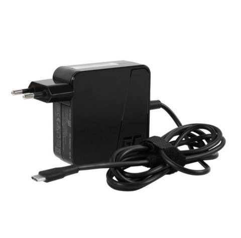 Zasilacz USB-C 65W 5V-9V-12V-15V/3A, 20V/3.25A Power Delivery Green Cell Zasilacz USB-C 65W 5V-9V-12V-15V/3A, 20V/3.25A Power Delivery Green Cell