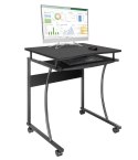 Biurko komputerowe mobilne Techly 600x480mm czarne Techly