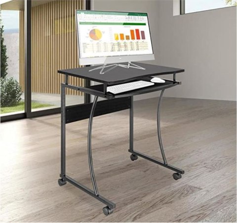 Biurko komputerowe mobilne Techly 600x480mm czarne Techly Biurko komputerowe mobilne Techly 600x480mm czarne Techly