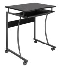 Biurko komputerowe mobilne Techly 600x480mm czarne Techly