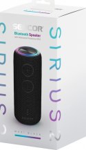Głośnik bluetooth SIRIUS 2 MAXI B moc 30W, LED, TWS Sencor