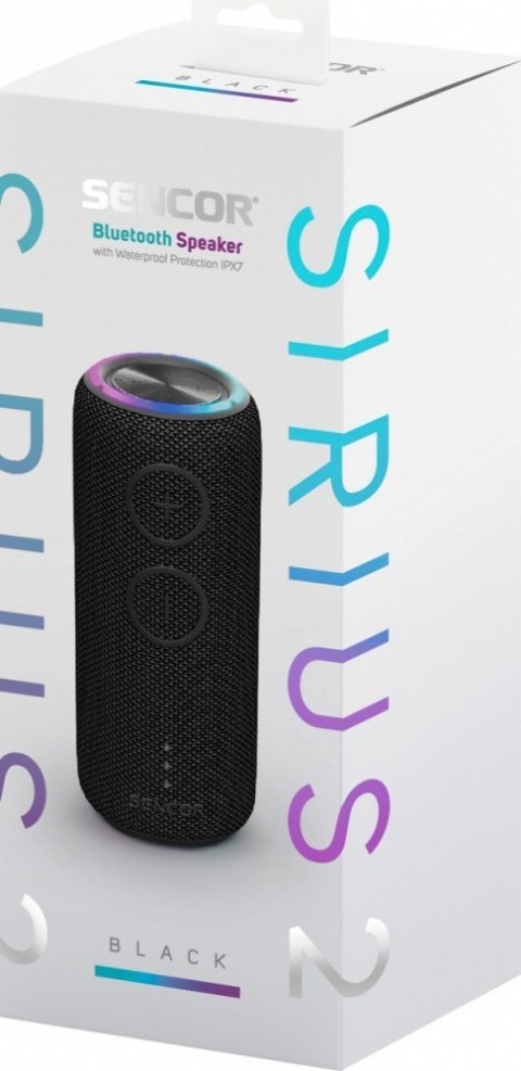 Głośnik bluetooth SIRIUS 2 czarny moc 20W, LED, TWS Sencor Głośnik bluetooth SIRIUS 2 czarny moc 20W, LED, TWS Sencor