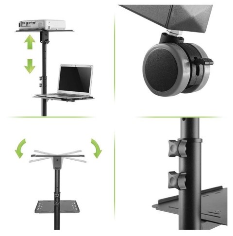 Mobilny stolik do projektora metalowy Techly Mobilny stolik do projektora metalowy Techly