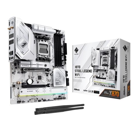 Płyta główna X870 STEEL LEGEND WIFI AM5 4DDR5 M.2 ATX ASRock