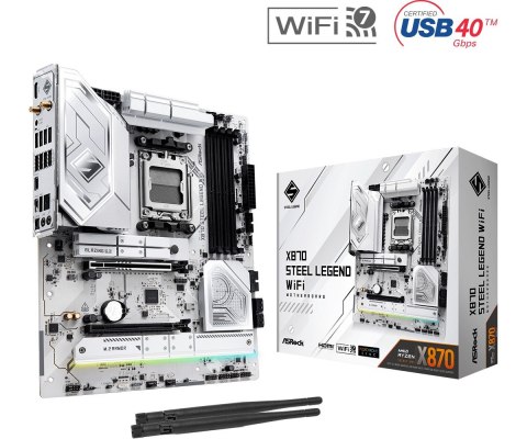 Płyta główna X870 STEEL LEGEND WIFI AM5 4DDR5 M.2 ATX ASRock