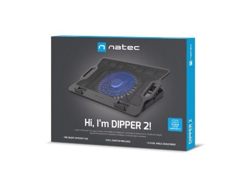 Podstawka chłodząca DIPPER 2 12.1-17.3 cala 2 USB LED Natec