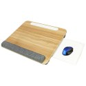 Podstawka pod laptop na kolana miękka wyściółka, wysuwana półka na mysz 410x335mm Techly