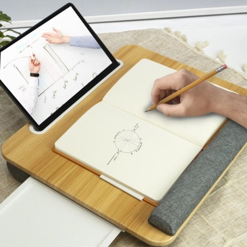 Podstawka pod laptop na kolana miękka wyściółka, wysuwana półka na mysz 410x335mm Techly Podstawka pod laptop na kolana miękka wyściółka, wysuwana półka na mysz 410x335mm Techly